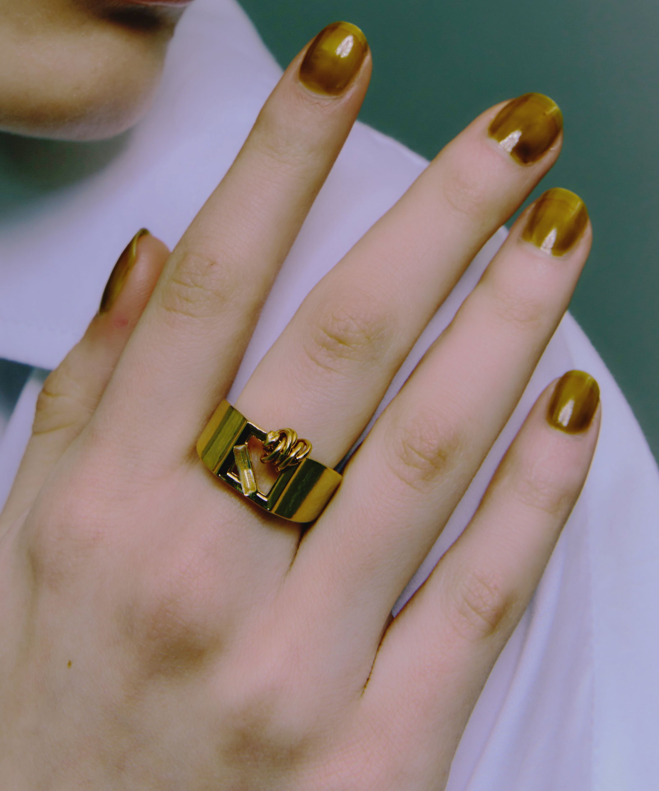 【SALE／5%OFF】LAPUIS [LAPUIS] Coil Frame ring キャセリーニ アクセサリー・腕時計 リング・指輪 ゴ..