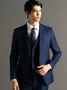 MONSIEUR NICOLE シャイニーツイル スーツ ニコル スーツ・フォーマル セットアップスーツ ネイビー ブルー ブラック【送料無料】