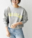 SHIPS any 【SHIPS any別注】THE KNiTS:＜洗濯機可能＞カレッジ ロゴ スウェット 24SS シップス トップス スウェット・トレーナー グレー ホワイト ブラウン【送料無料】