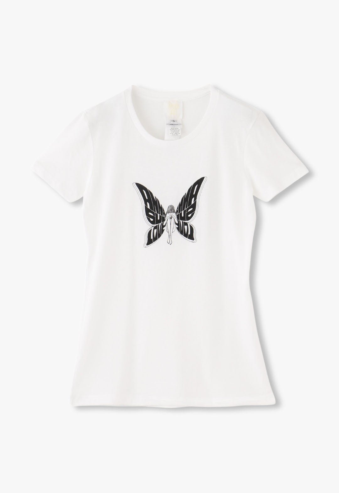 ANNA SUI BUTTERFLY FITTED TEE アナ スイ トップス カットソー・Tシャツ ホワイト【送料無料】