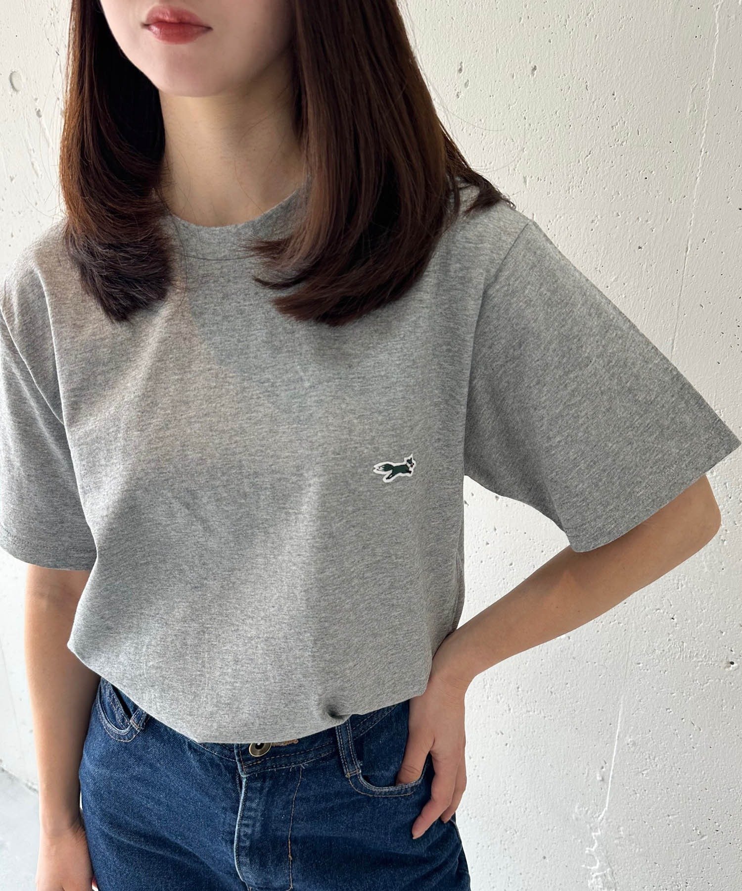 PENNEYS THE FOX/ワッペン半袖Tシャツ ロゴT セットアップセブン トップス カットソー・Tシャツ グレー ブラック ホワイト
