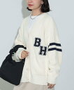 【SALE/40%OFF】BEAMS HEART WOMEN 片畦 レタード カーディガン ビームス アウトレット トップス カーディガン ホワイト【送料無料】