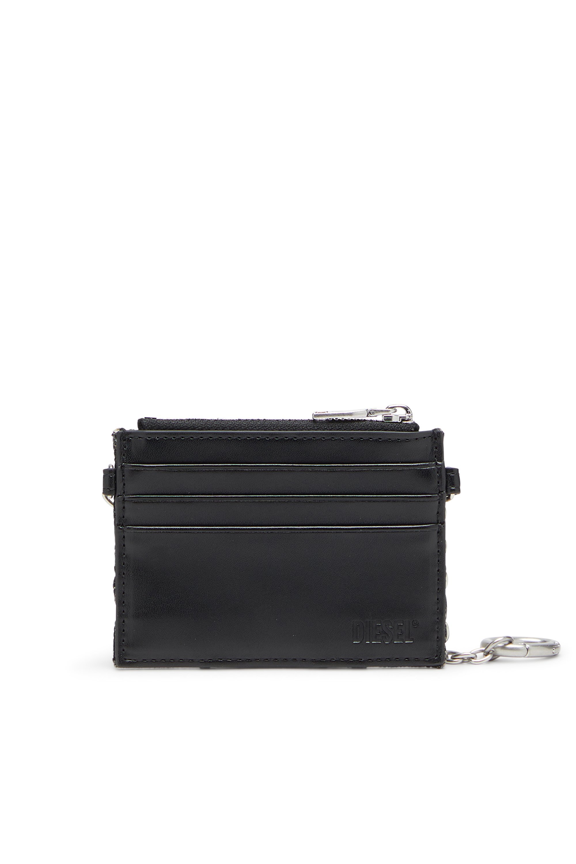 ウィメンズ カードホルダー CARD HOLDER WITH CHAIN ディーゼル 財布・ポーチ・ケース 名刺入れ・カードケース ブラック