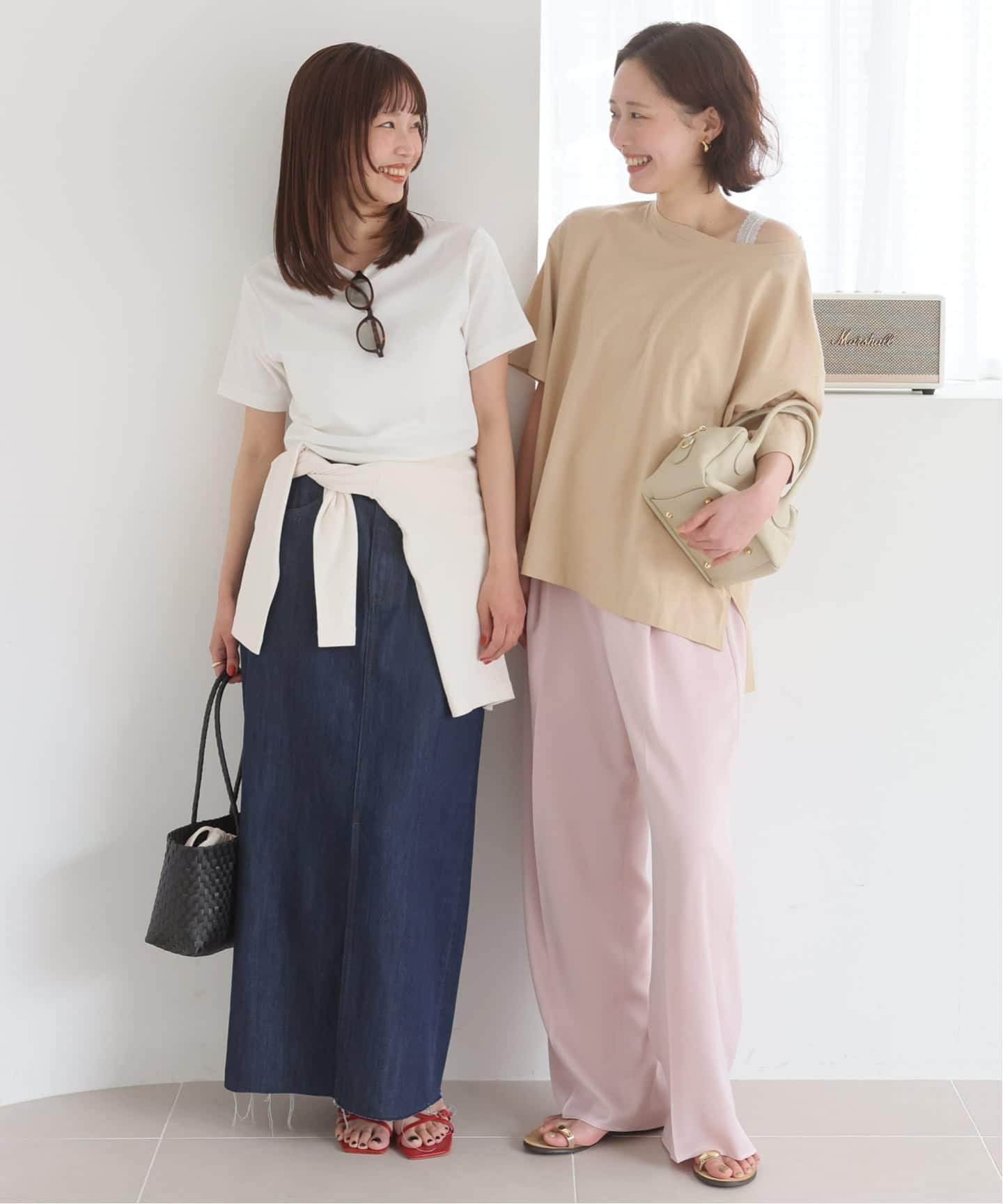 SLOBE IENA 《2枚セット》HANES/ヘインズ SLOBE別注 2STYLES PACK TEE スローブ イエナ トップス カットソー・Tシャツ ホワイト ネイビー【送料無料】