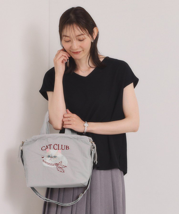 【SALE／60%OFF】ITS' DEMO CAT CLUB 2wayトート イッツデモ バッグ トートバッグ グレー ブラック ネイビー