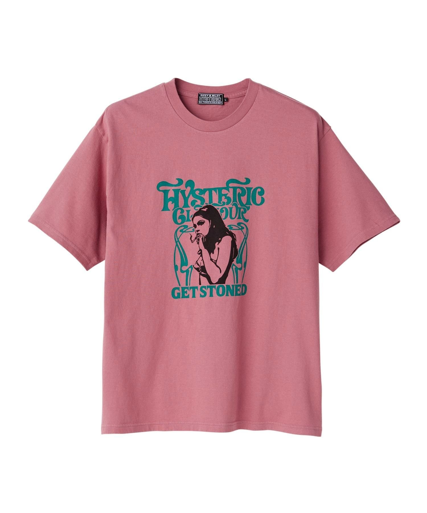 HYSTERIC GLAMOUR GET STONED Tシャツ ヒステリックグラマー トップス カットソー・Tシャツ ピンク ホワイト ブラック【送料無料】のサムネイル