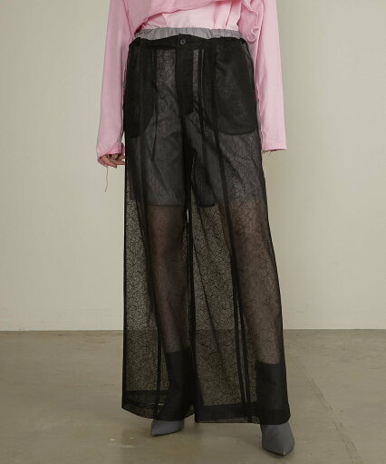 【SALE/50%OFF】PRANK PROJECT ボンデッドレースパンツ / Bonded Lace Pants プランク プロジェクト パンツ その他のパンツ ベージュ ブラック【送料無料】 【SALE/50%OFF】PRANK PROJECT ボンデッドレースパンツ / Bonded Lace Pants プランク プロジェクト パンツ その他のパンツ ベージュ ブラック【送料無料】