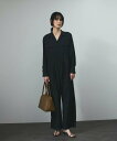 SALON adam et rope' オープンカラーリラクシーオールインワン サロン アダム エ ロペ オールインワン・オーバーオール オールインワン・つなぎ...
