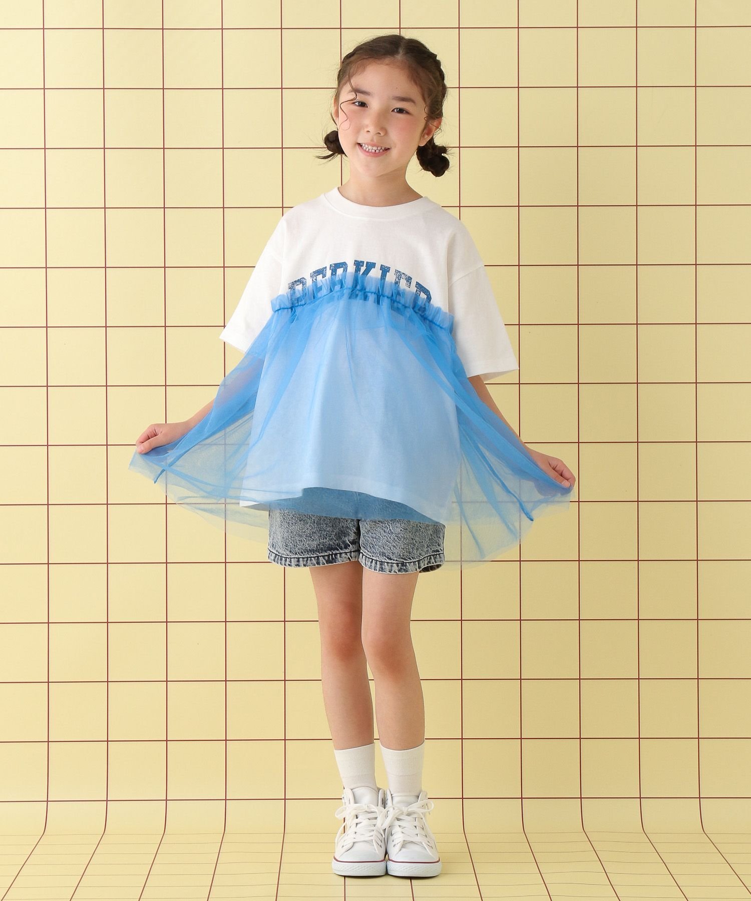 【SALE／60%OFF】LEPSIM 【KIDS】ロゴチュールTSS レプシィム トップス カットソー・Tシャツ ホワイト ピンク グレーのサムネイル