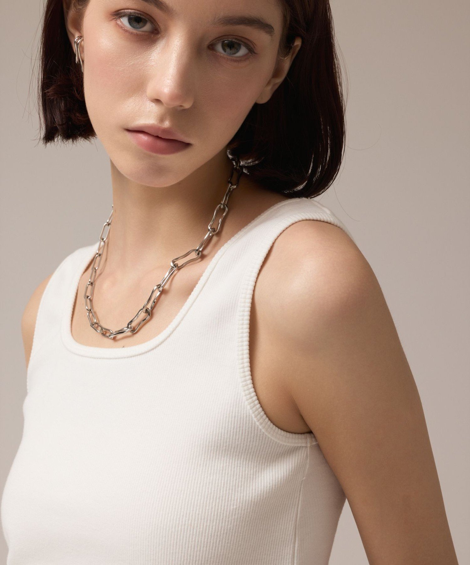 GRACE CONTINENTAL テレコリブトップ グレースコンチネンタル トップス その他のトップス ブラウン ホワイト ブラック【送料無料】のサムネイル