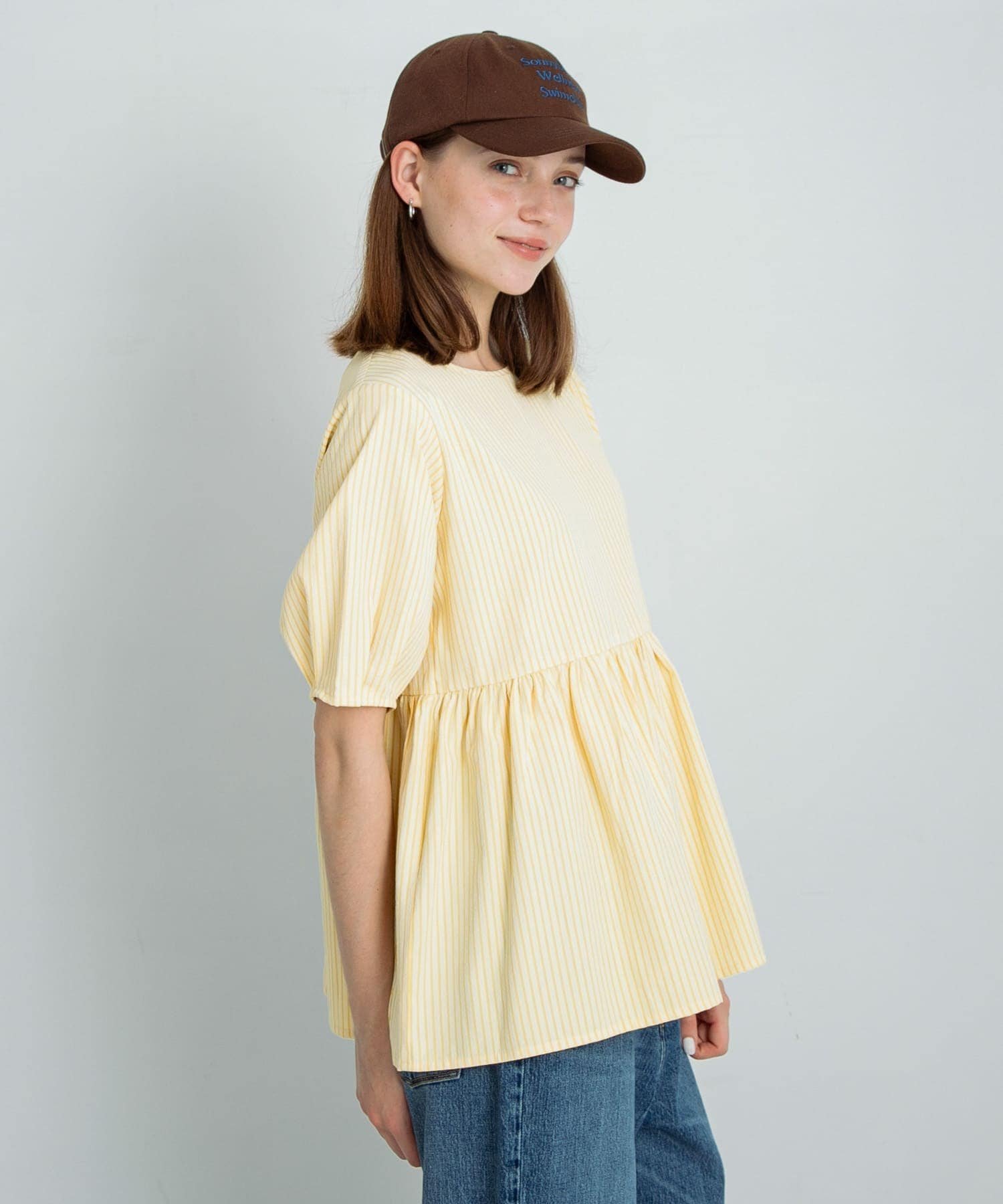 【SALE／40%OFF】Sonny Label ストライプサッカーブラウス サニーレーベル トップス シャツ・ブラウス イエロー ブルー グリーンのサムネイル