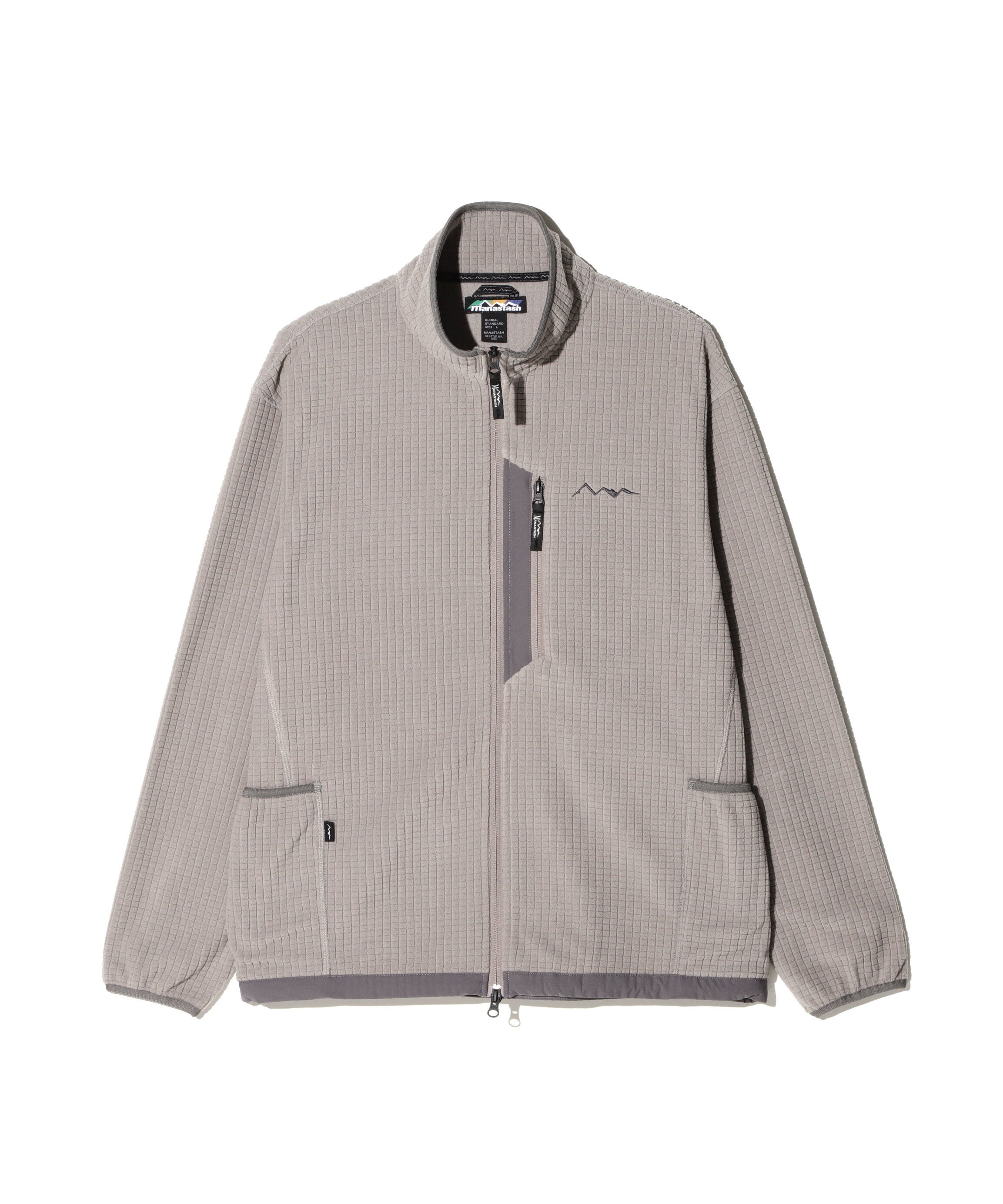 MANASTASH MANASTASH/マナスタッシュ/GRID FLEECE ZIP JKT マナスタッシュ ジャケット・アウター ブルゾン・ジャンパー グリーン ブラック グレー【送料無料】
