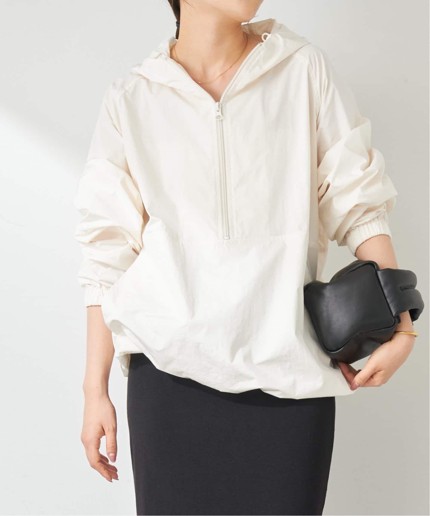 plage 撥水 Anorak パーカー プラージュ ジャケット・アウター ブルゾン・ジャンパー ホワイト ネイビー【送料無料】のサムネイル