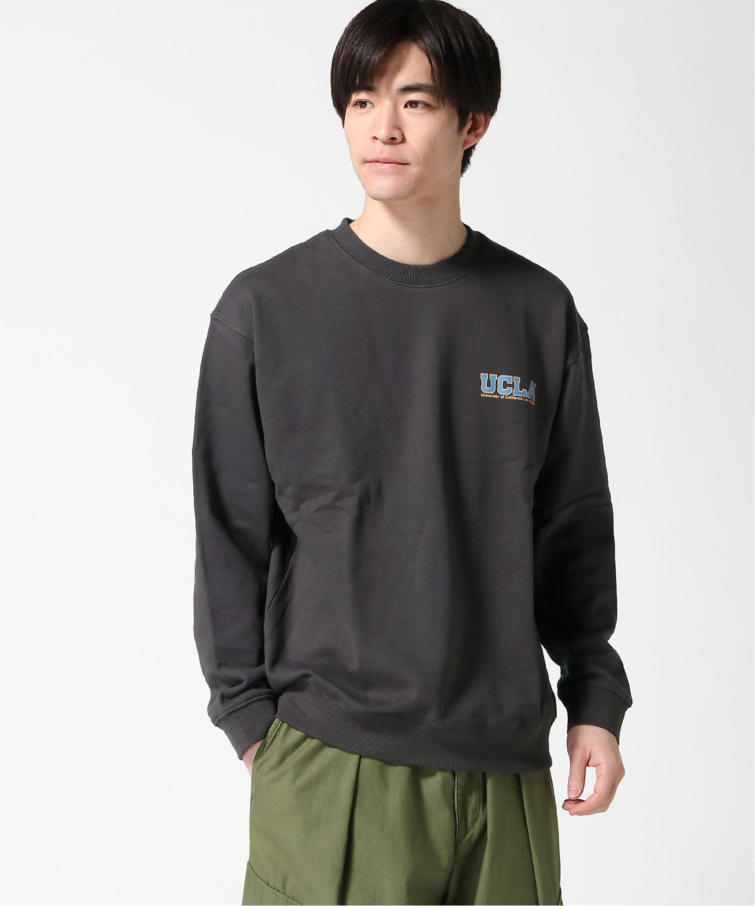 【SALE／30 OFF】UCLA UCLA/(U)UCLA裏毛ラバープリントTR フララニハワイ トップス スウェット トレーナー グレー