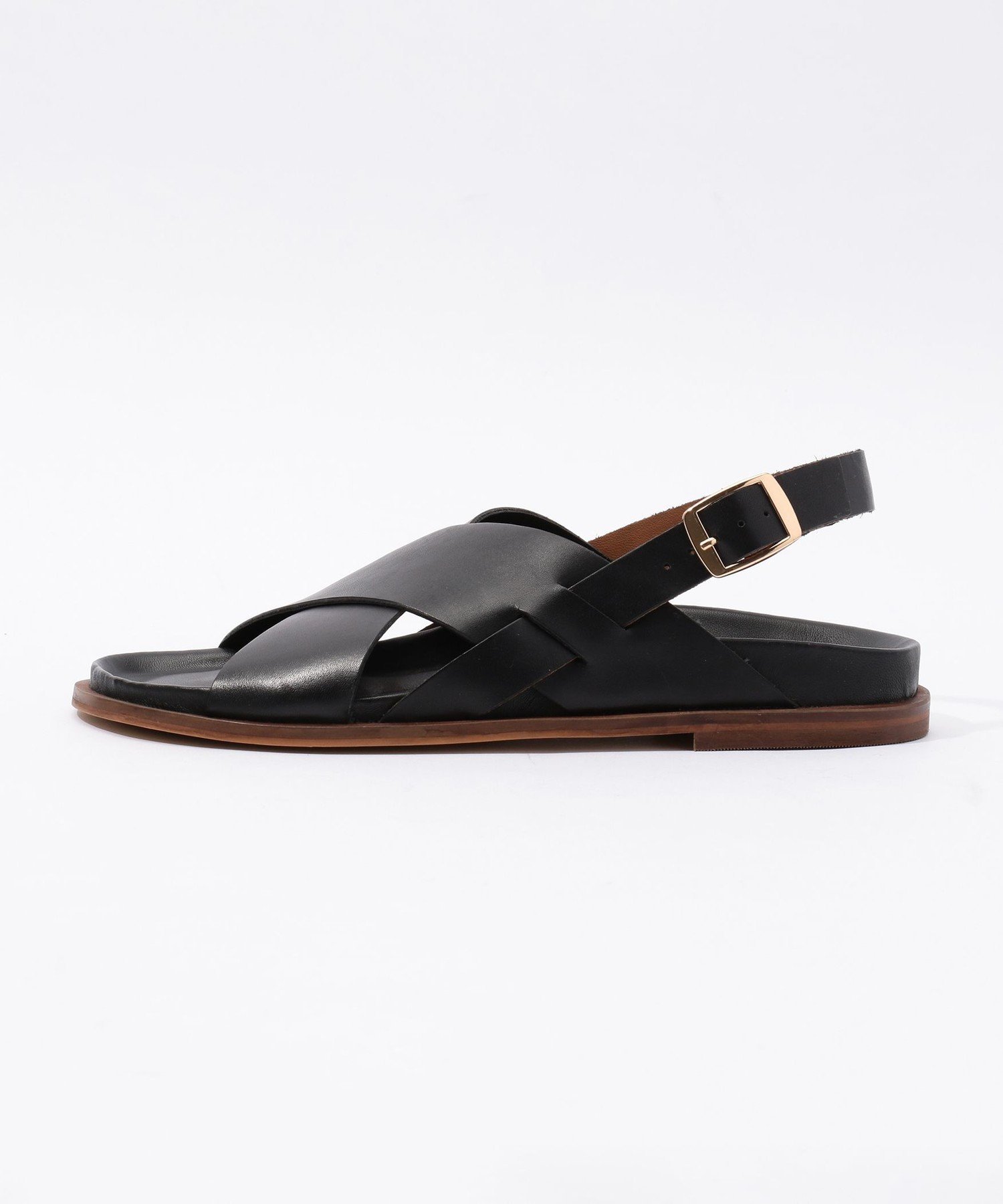 TOMORROWLAND GOODS TOMORROWLAND FOOTBED フラットサンダル トゥモローランド シューズ・靴 サンダル ブラック【送料無料】