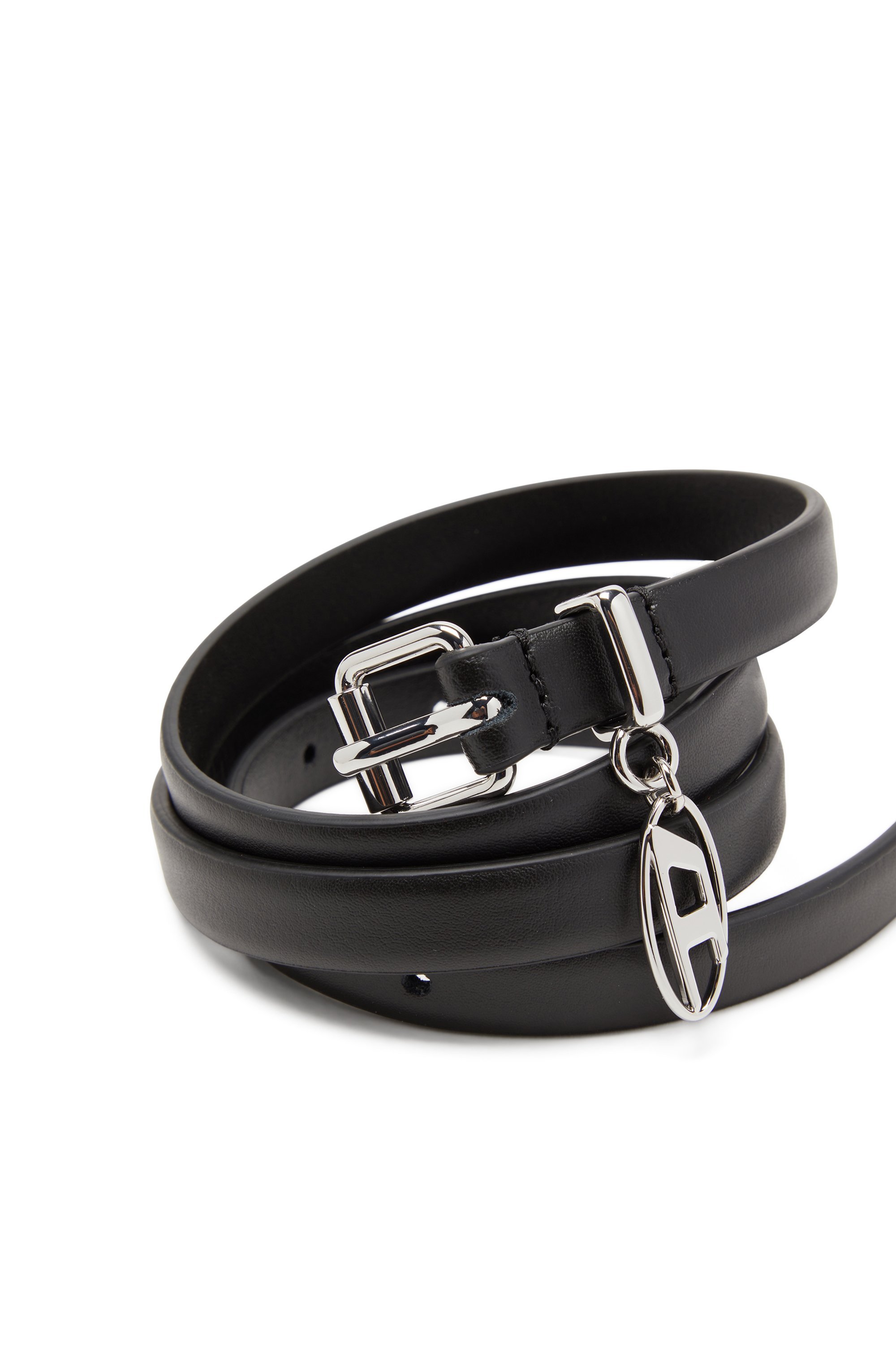 ウィメンズ レザーベルト B-CHARM-OVAL D ディーゼル ファッション雑貨 ベルト ブラック