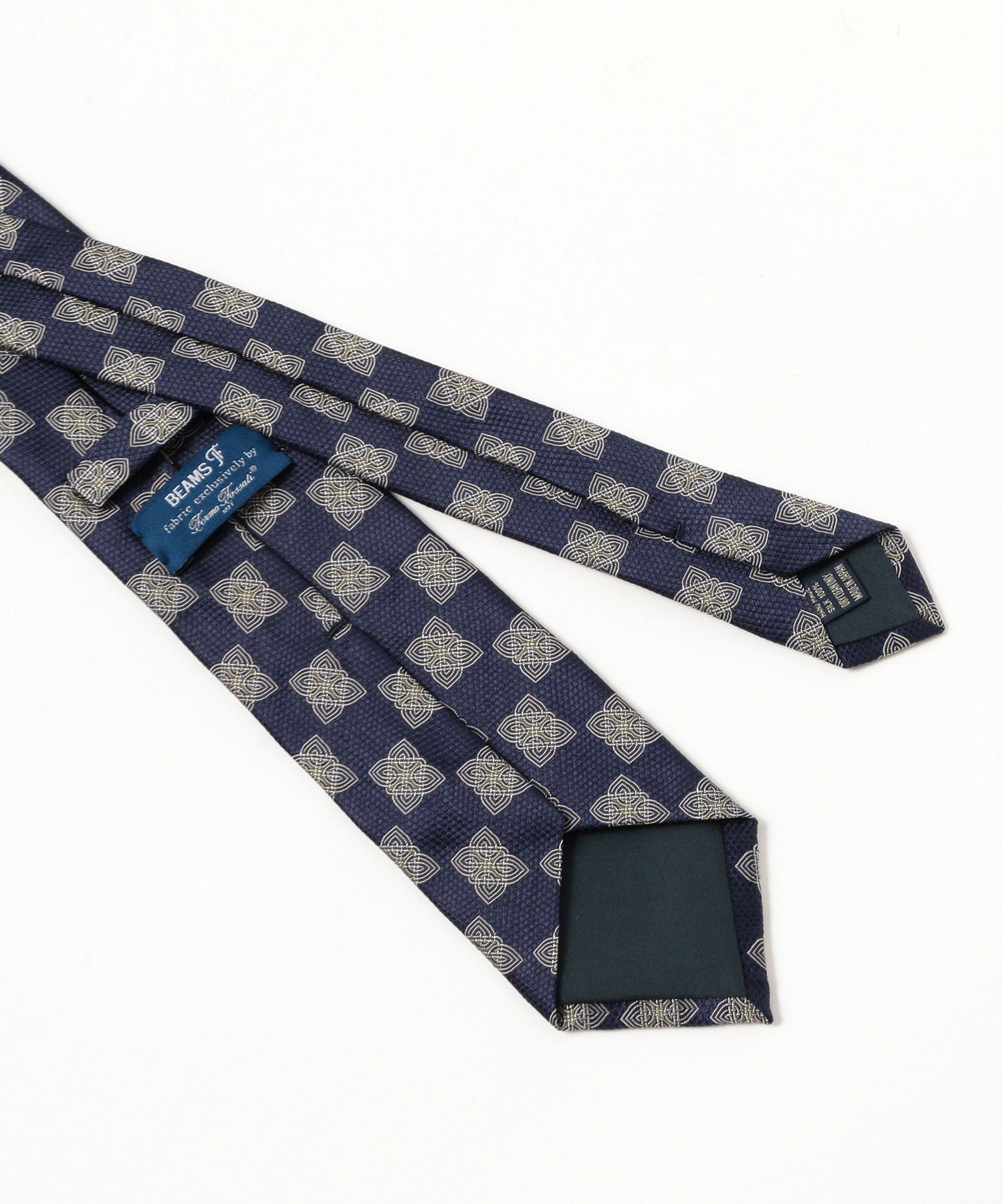 BEAMS F Fermo Fossati シルク 小紋柄 ジャカード ネクタイ ビームス メン スーツ・フォーマル ネクタイ・蝶ネクタイ ネイビー【送料無料】