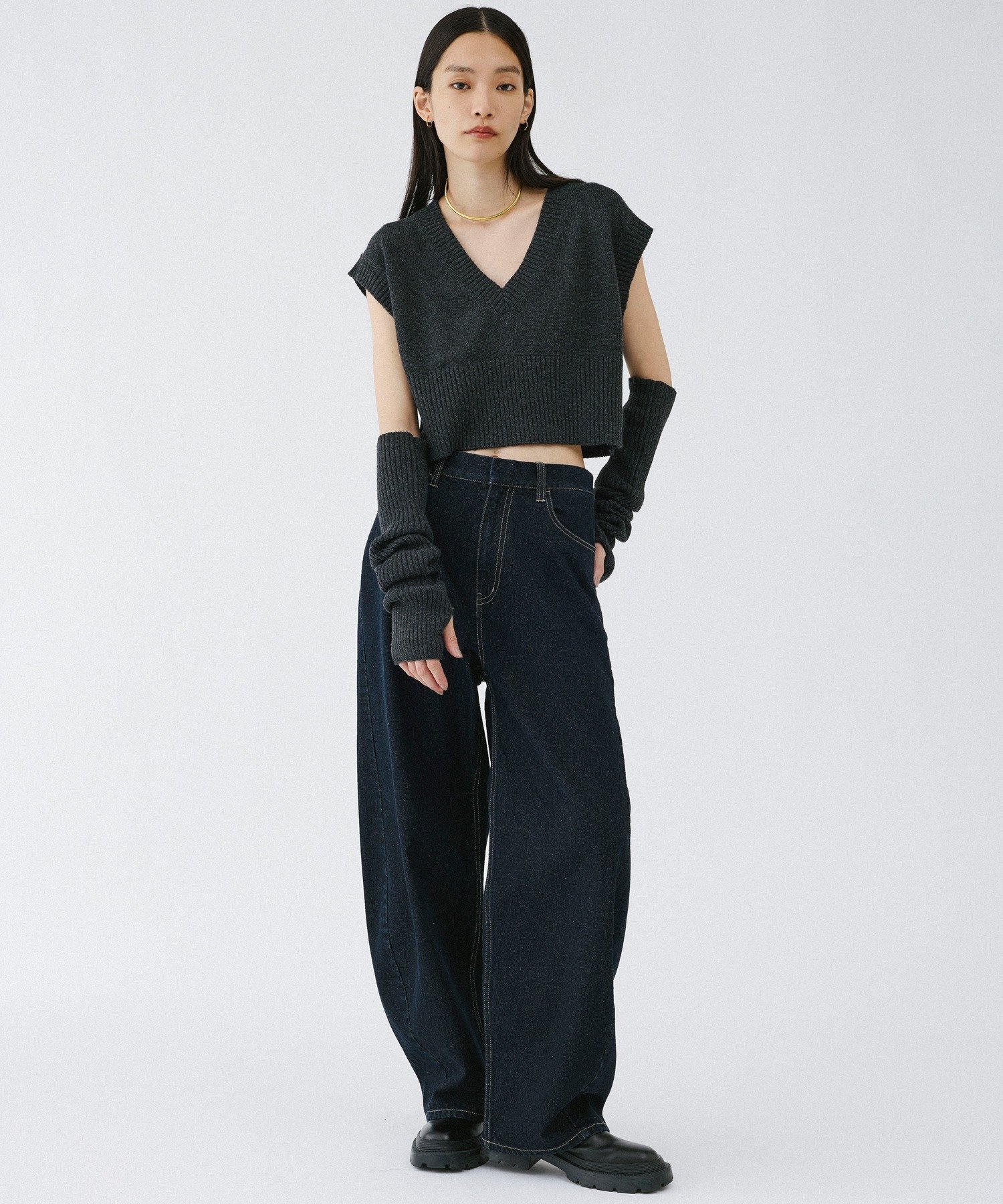 【2026AW Debut】【UNFORM】コクーンデニムパンツ ガリャルダガランテ パンツ その他のパンツ ブルー
