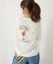 AMERICAN HOLIC 【WEB限定】フロッキーアソートTシャツ アメリカン ホリック トップス カットソー・Tシャツ ベージュ ホワイト【送料無料】