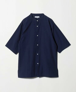 【SALE/50%OFF】a day in the life サッカー リラックス バンドカラー 5分袖シャツ<A DAY IN THE LIFE> ユナイテッドアローズ アウトレット トップス シャツ・ブラウス ピンク ホワイト ネイビー