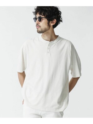 【SALE/30%OFF】NANO universe フェード加工ヘンリーネックカットソー ナノユニバース トップス カットソー・Tシャツ ホワイト ブラック ベージュ【送料無料】