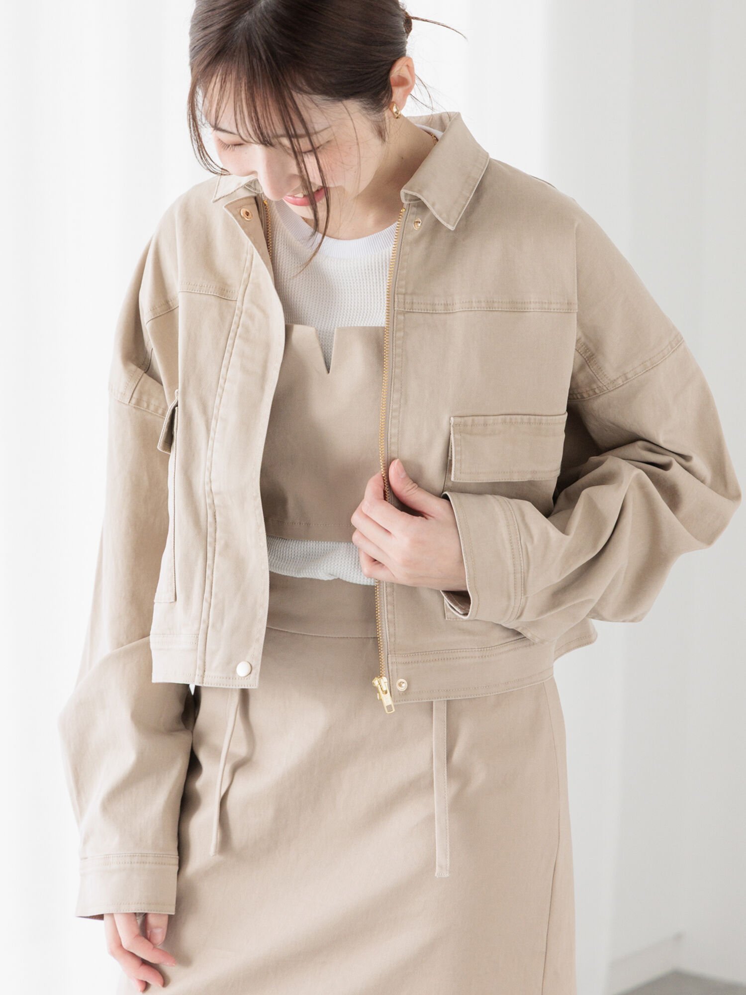 【SALE／50%OFF】Te chichi TERRASSE クロップドジャケット(セットアップ可)《2025spring catalog item..