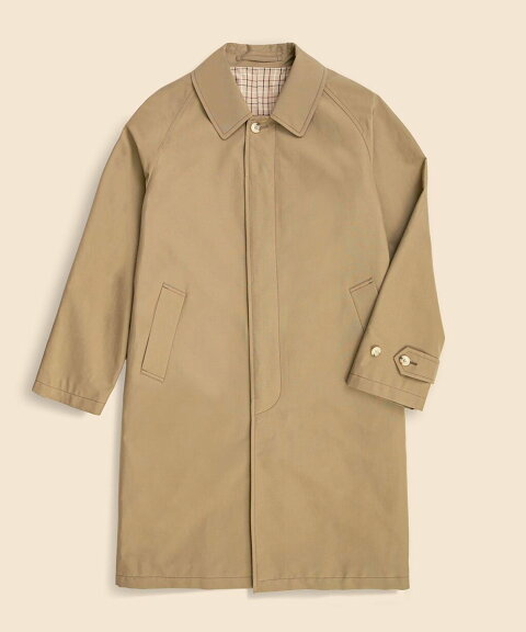 Cotton Wool Poplin Bal Collar Coat 330000847: Beige Cotton Wool Poplin Bal Collar Coat 330000847: Beige