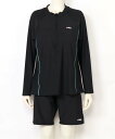 FILA FILA/(W)長袖ハーフZIPラッシュセパレート ニッキー 水着・スイムグッズ ラッシュガード ブラック【送料無料】