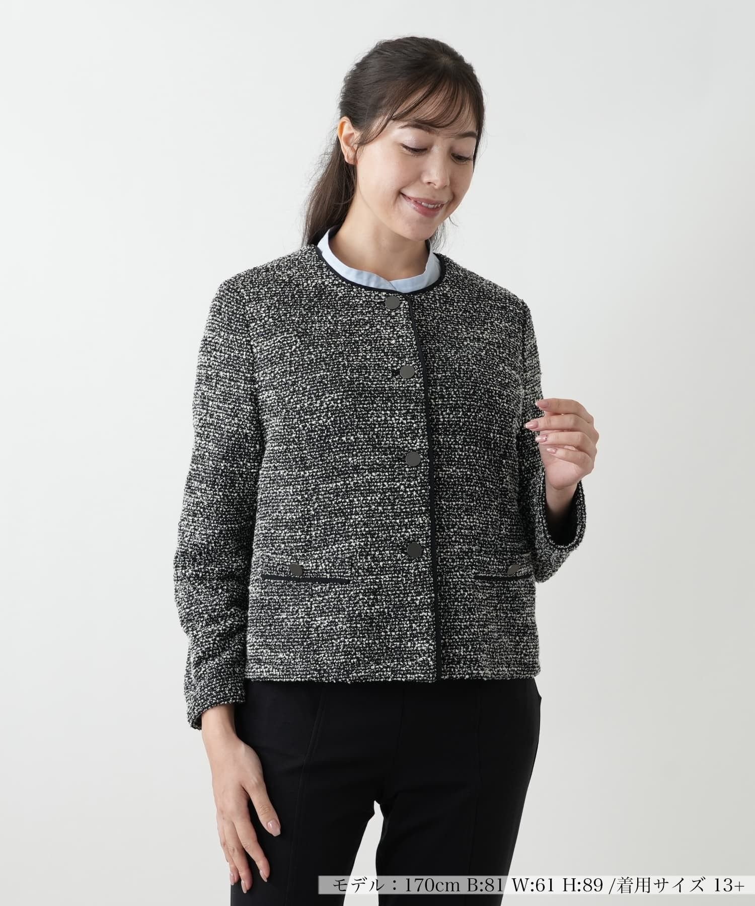 Leilian PLUS HOUSE 【店頭人気】ジャケット レリアン プラスハウス ジャケット・アウター テーラードジャケット・ブレザー グレー ベージュ