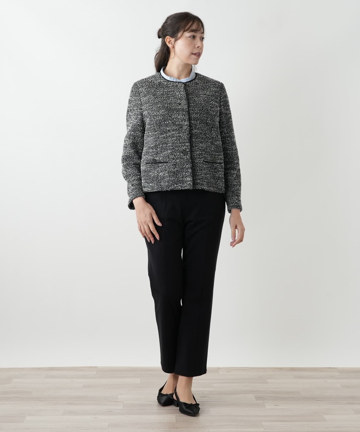 Leilian PLUS HOUSE 【店頭人気】ジャケット レリアン プラスハウス ジャケット・アウター テーラードジャケット・ブレザー グレー ベージュ