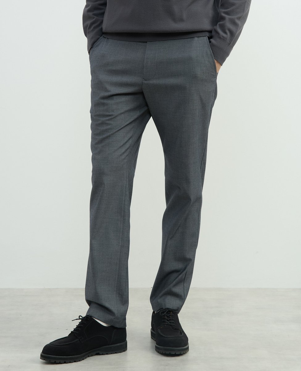 MEN'S MELROSE ハイファンクションツイルトラウザーズ ｜ 4WAYストレッチ / 防シワ / ウォッシャブル メンズメルローズ パンツ スラックス・ドレスパンツ ネイビー ブラック ベージュ