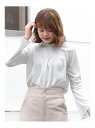 【SALE/40%OFF】dazzlin ラメリブギャザーハイネックプルオーバー ダズリン カットソー カットソーその他 グレー ブラック ブルー ベージュ