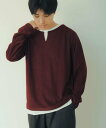 【SALE／40%OFF】URBAN RESEARCH ITEMS フェイクレイヤード キーネック カットソー アーバンリサーチアイテムズ トップス カットソー・Tシャツ レッド ブラック ホワイト イエロー