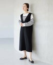 【SALE／30%OFF】IENA 《追加》2WAYストレッチVネックワンピース イエナ ワンピース・ドレス ワンピース ブラック グレー【送料無料】