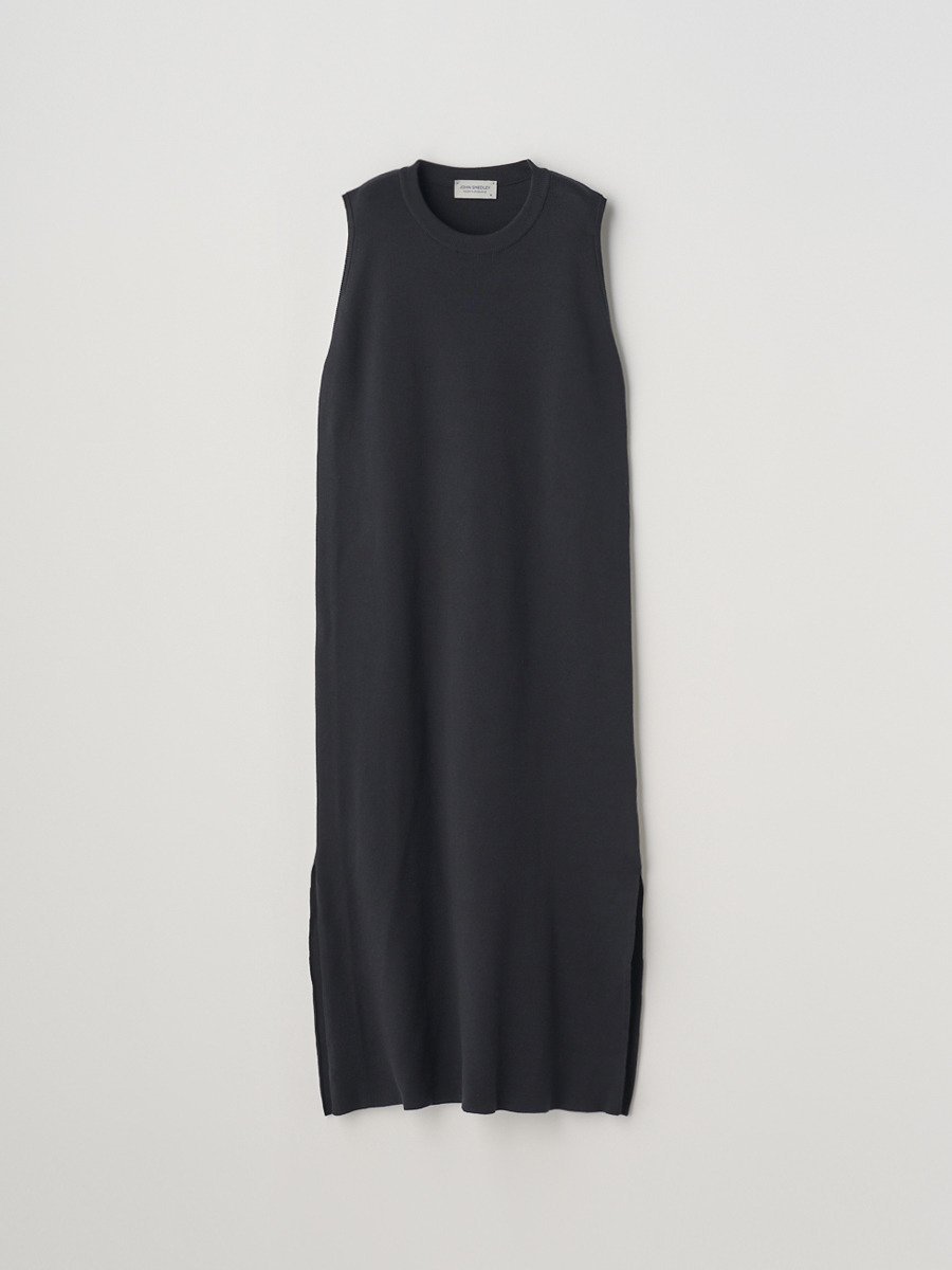 ジョンスメドレー トップス レディース JOHN SMEDLEY Round neck Ribbed Sleeveless Dress ｜ JOSIA ｜ 30G ジョンスメドレー トップス その他のトップス ブラック【送料無料】