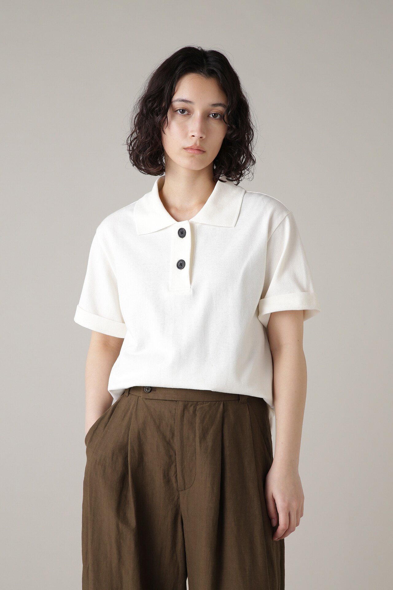 楽天Rakuten FashionMARGARET HOWELL ORGANIC COTTON PIQUE マーガレット・ハウエル トップス その他のトップス ホワイト ブラック ベージュ【送料無料】