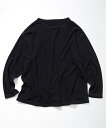 CAHLUMN Boat Neck French Terry Long Sleeve Tee t[NXXgA gbvX Jbg\[ETVc ubN lCr[yz