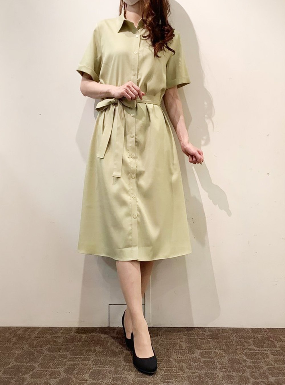 【SALE／47%OFF】BRICK HOUSE by Tokyo Shirts 麻調合繊シャツワンピース レディース BL02I100DU30X00-..