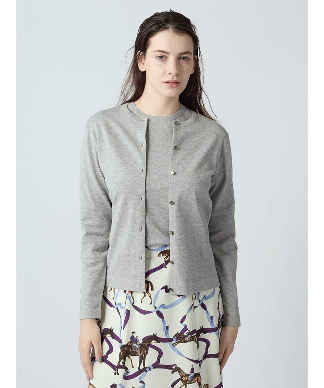 【SALE／30%OFF】Aquascutum WOMEN ピュアコットンニットカーディガン アクアスキュータム トップス ニット ピンク グリーン ネイビー【送料無料】