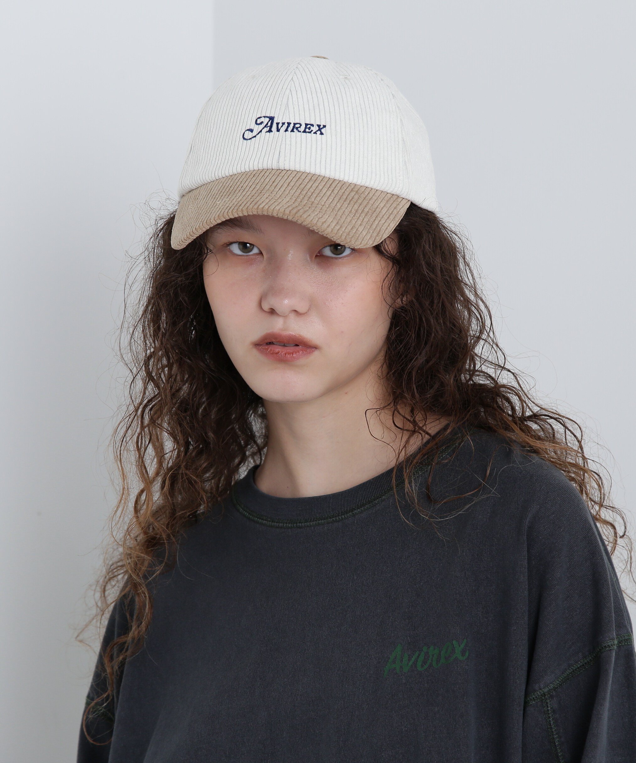 AVIREX CORDUROY LOGO CAP/コーデュロイロゴキャップ アヴィレックス 帽子 その他の帽子 ホワイト グレー ブルー【送料無料】