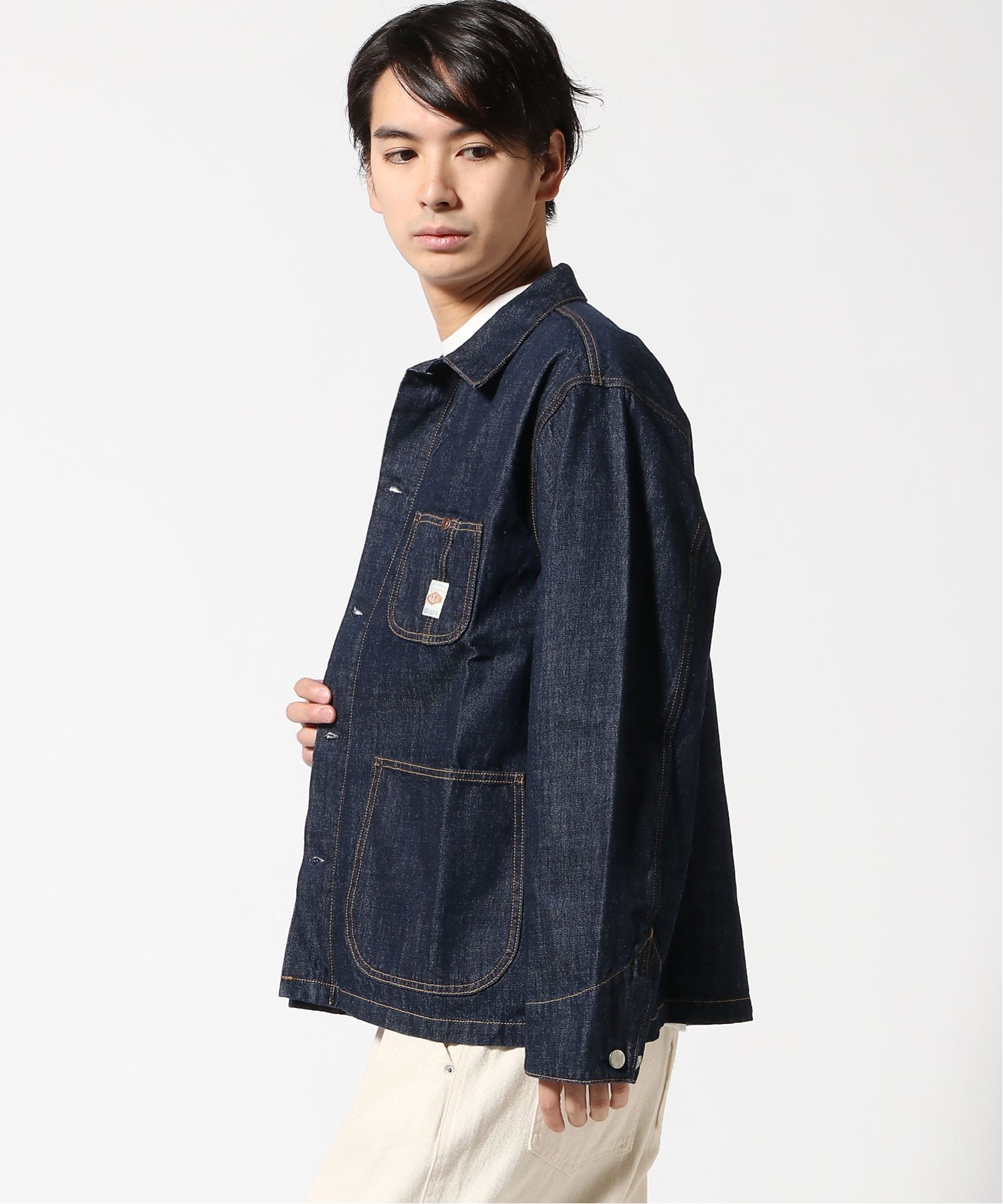Nudie Jeans Nudie Jeans/(M)Howle Chore Jacket ヒーローインターナショナル マーケット プレイス ジャケット・アウター デニムジャケット ネイビー【送料無料】