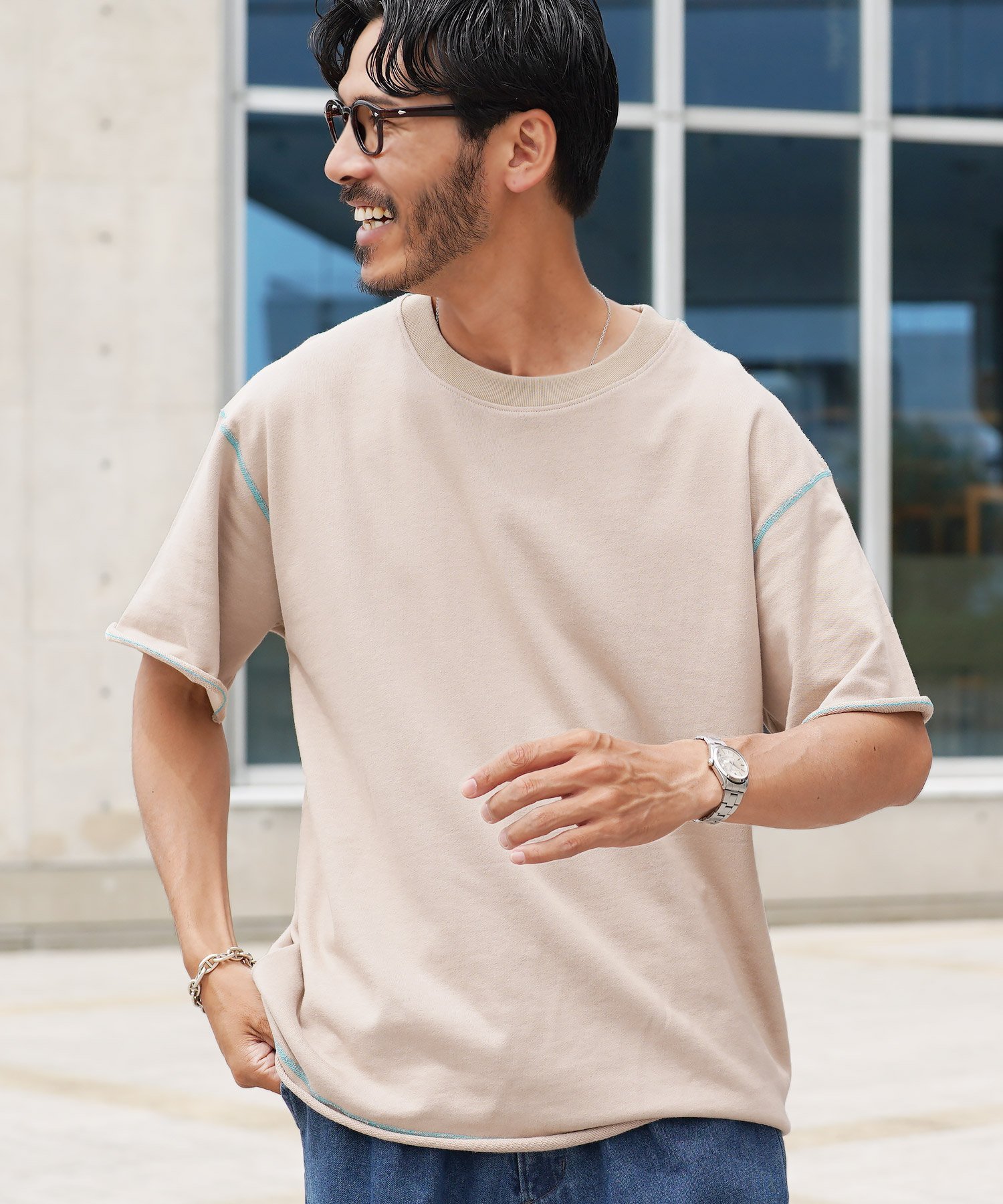 JIGGYS SHOP SELECT カットオフ ライトスウェット 半袖Tシャツ 26SS ジギーズショップ トップス カットソー・Tシャツ グレー ブラック ネイビー ベージュ