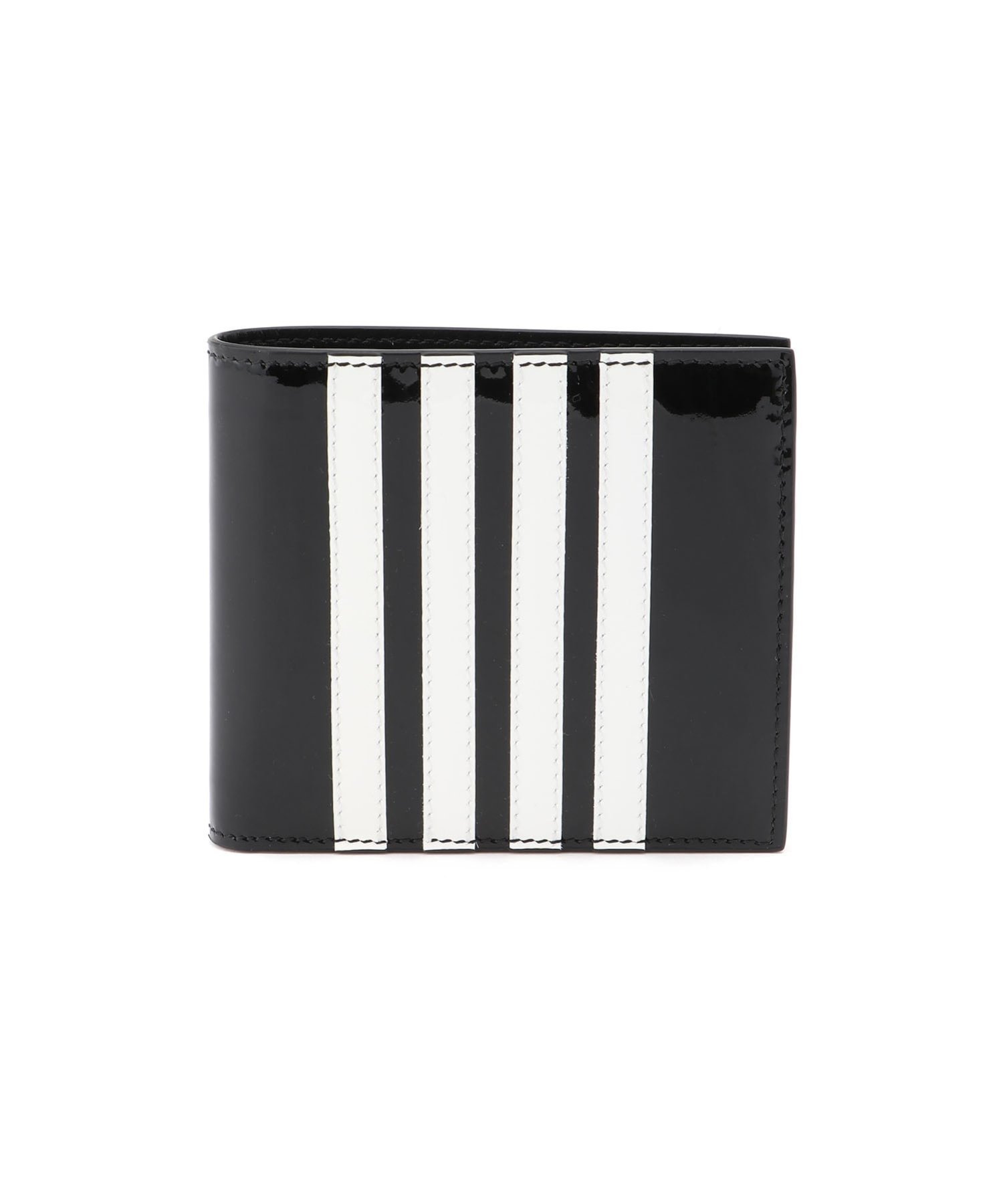 THOM BROWNE BILLFOLD W/ 4 BAR IN PATENT LEATHER トムブラウン 財布・ポーチ・ケース コインケース・小銭入れ・札入れ ブラック【送料無料】