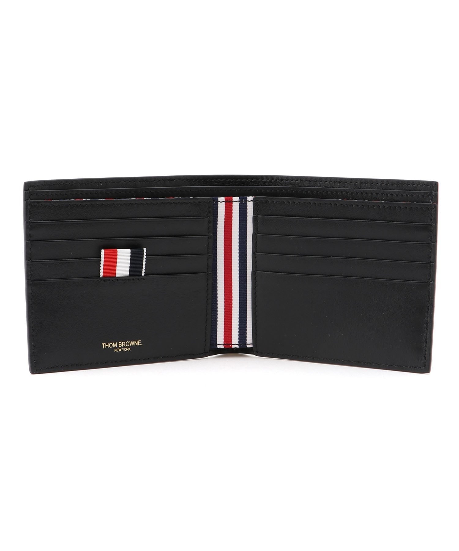 THOM BROWNE BILLFOLD W/ 4 BAR IN PATENT LEATHER トムブラウン 財布・ポーチ・ケース コインケース・小銭入れ・札入れ ブラック【送料無料】