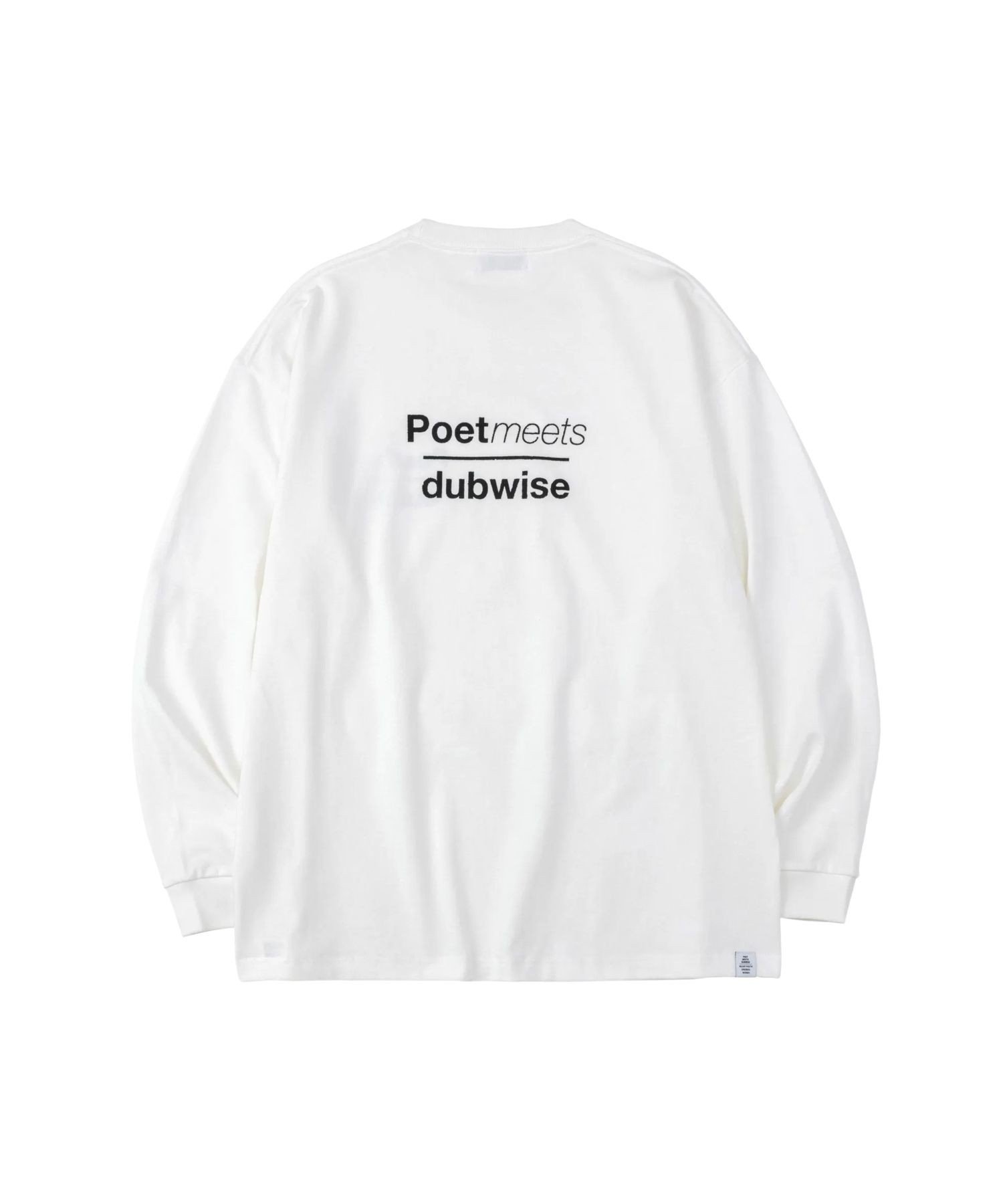 bonjour records POET MEETS DUBWISE/ポエトミーツダブワイズ PMD STAMP LOGO OVERSIZED L/S T-Shirt ボンジュールレコード トップス カットソー・Tシャツ ホワイト ブラック【送料無料】