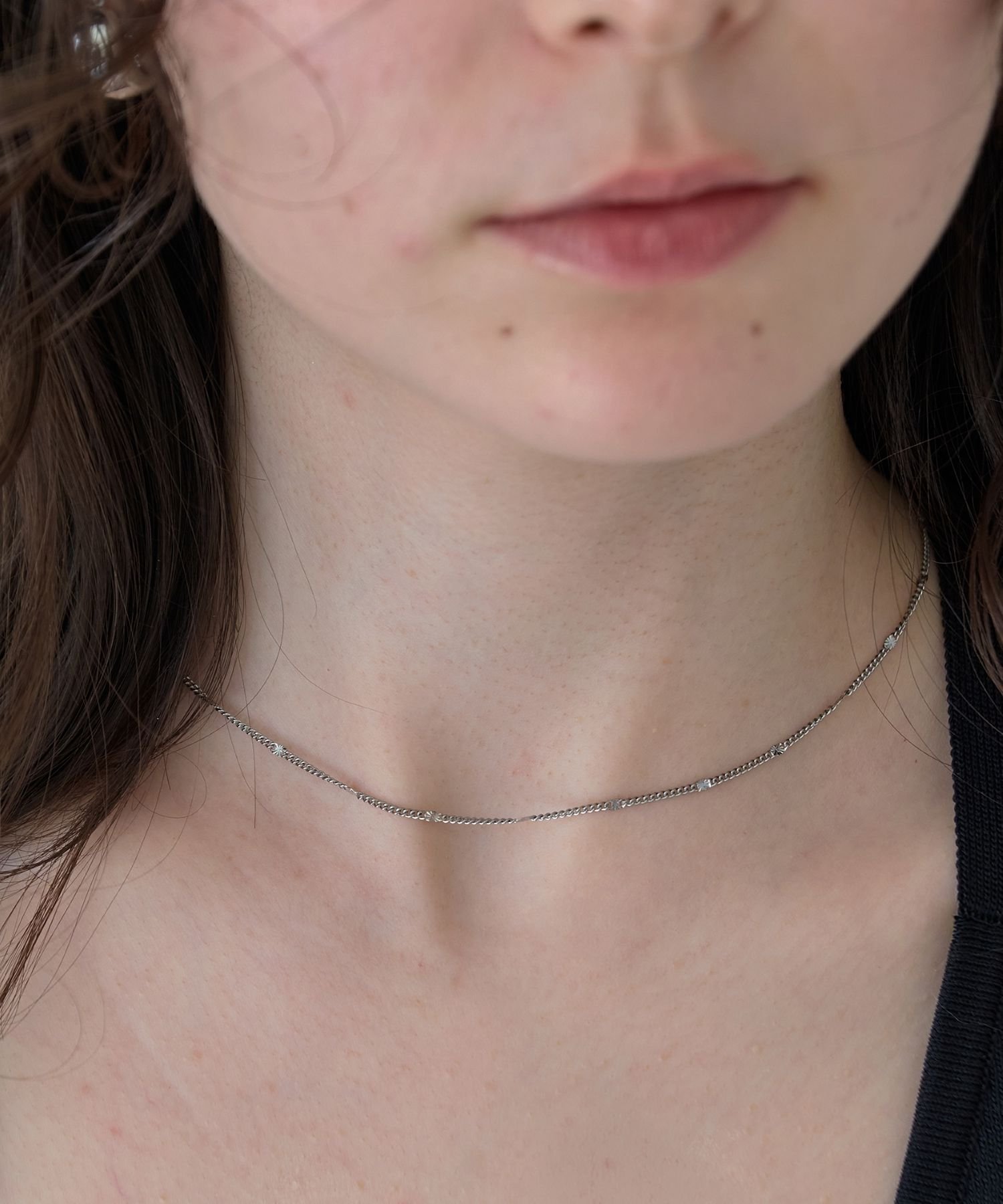 Phoebe 【金属アレルギー対応】ポイントチェーンステーションネックレス/シルバー ジュエルアディクト アクセサリー・腕時計 ネックレス シルバー