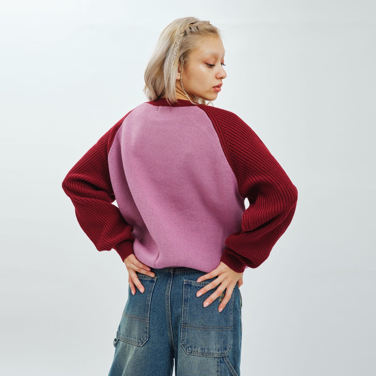 atmos pink atmos pink Raglan Sleeve Knit PINK アトモス トップス ニット ピンク