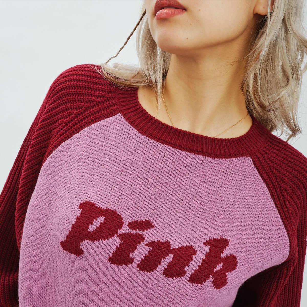 atmos pink atmos pink Raglan Sleeve Knit PINK アトモス トップス ニット ピンク