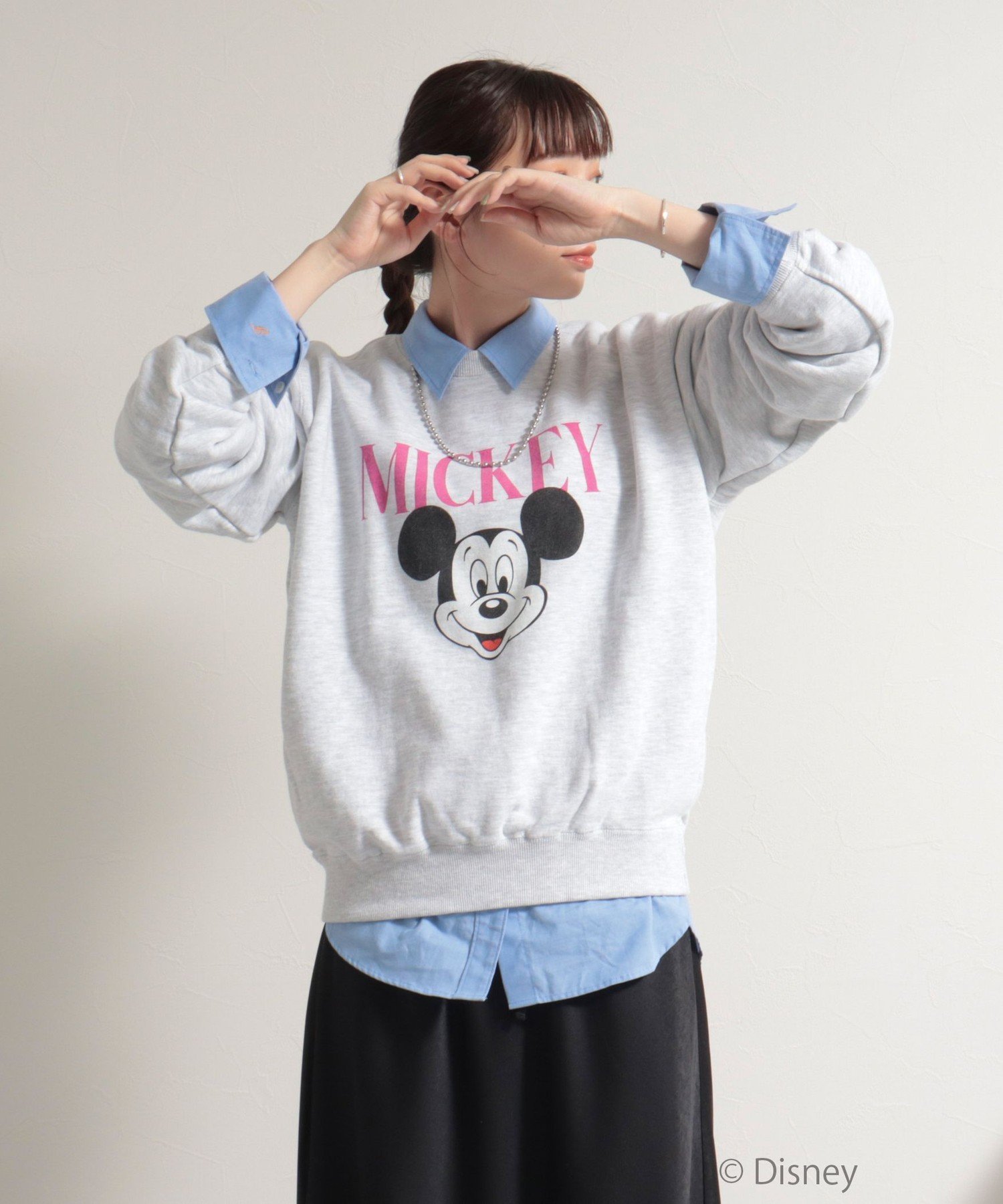 fredy emue 【goodrock speed/グッドロックスピード】【FREDY別注】MICKEY裏毛スウェット フレディ アンド グロスター トップス スウェット・トレーナー グレー ホワイト【送料無料】のサムネイル