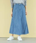 Elura サマーデニムスカート 大きいサイズ ゆったり/111196 エルーラ スカート ロング・マキシスカート ブルー ネイビー【送料無料】